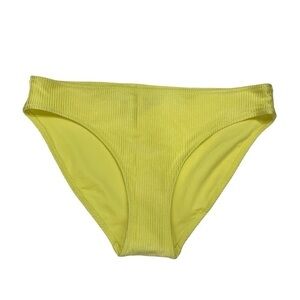 3/$30 NWT Aerie Bikini Bottom Swim Shine Rib Full Coverage Yellow Sz. M